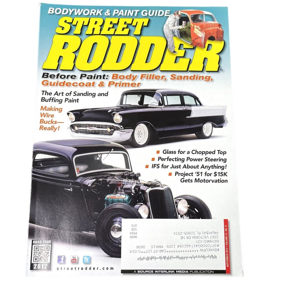 Street Rodder Magazine September 2012 u Vol 41  No 9  Car Restoration Tips Trick